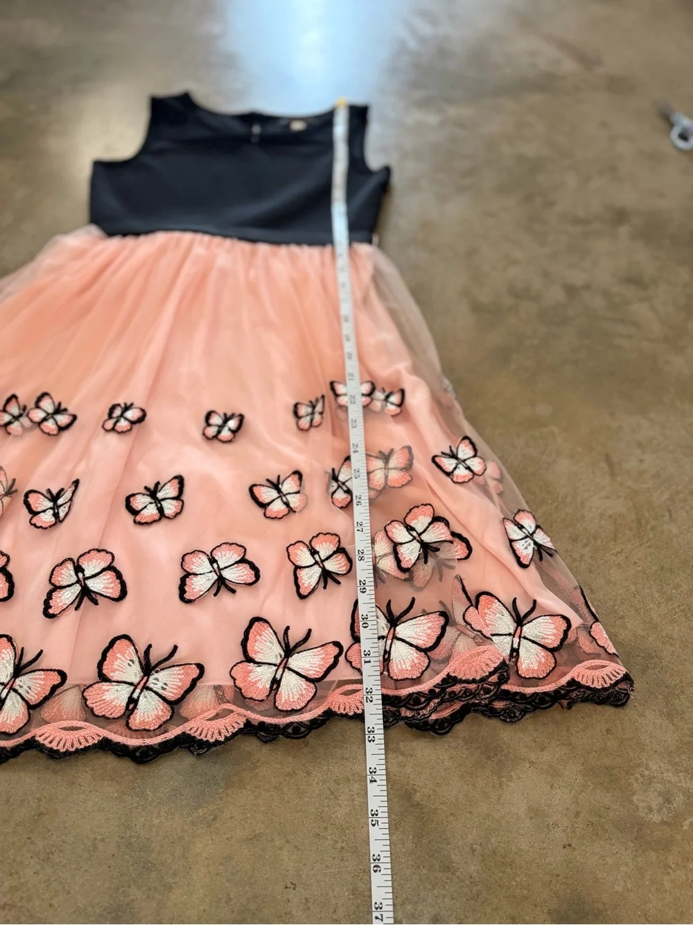 Xtraordinary Girls Pink Butterfly Tulle Party Dress Size 12